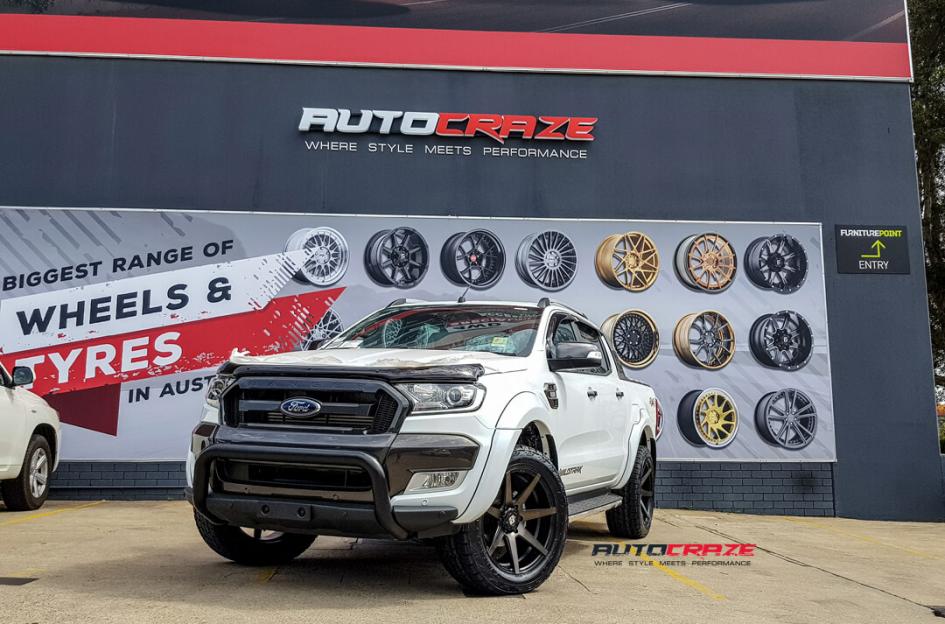 FORD RANGER AVALANCHE MACHINED FACE MATTE BLACK DARK TINT